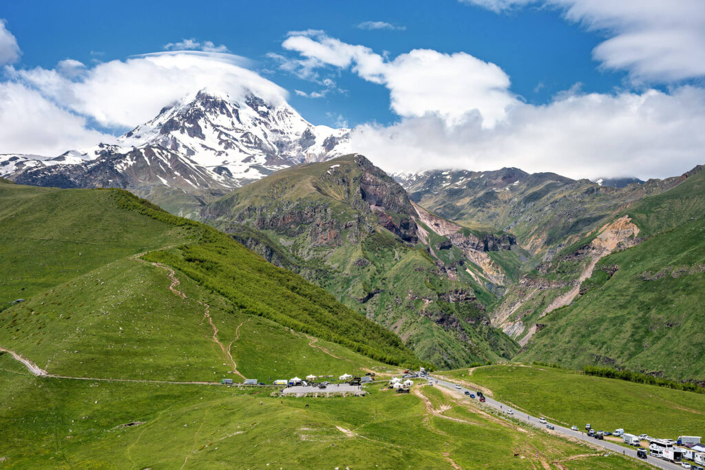 Stepantsminda, Kasbek 5033 m, Großer Kaukasus