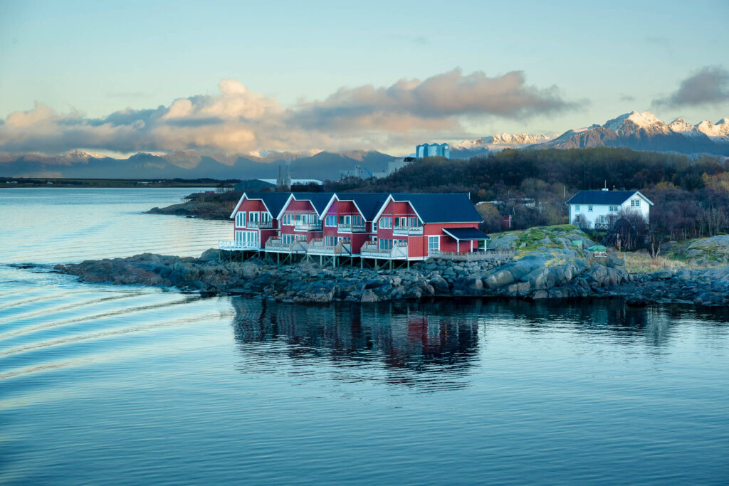Stokmarknes, Norwegen, Hurtigruten Stokmarknes, Norwegen, Hurtigruten
